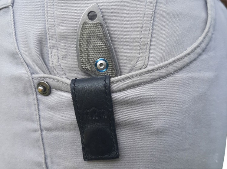 MKM Knives Mikro 1 neck knife green canvas micarta MR01-GC MKM Knives Mikro 1 neck knife green canvas micarta MR01-GC