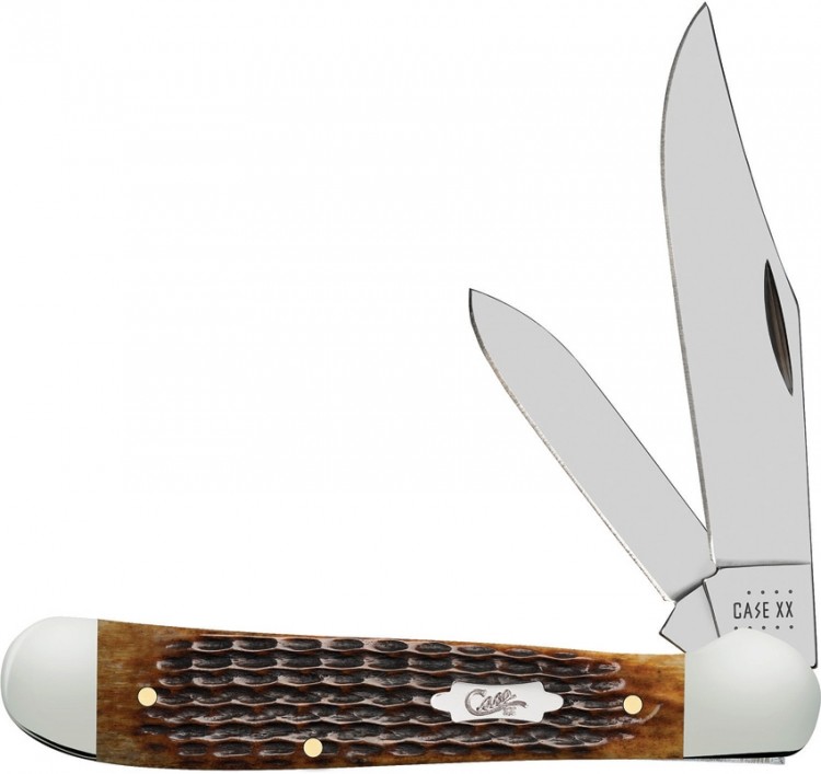 Cuchillo Case Cutlery Antique Bone Rogers Corn Cob Jig Copperhead pocket knife 52833 