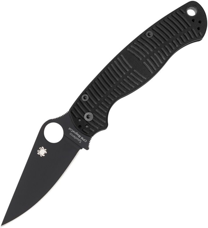 Cuchillo Cuchillo plegable | Navajas Spyderco Para Military 2 Salt Black G10 | CPM MagnaCut Black