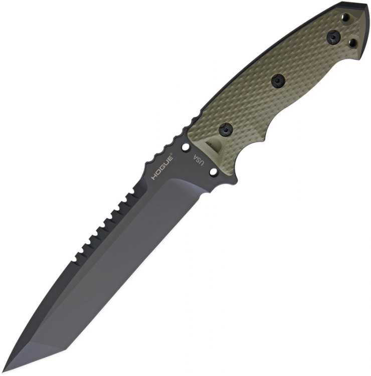 Feststehendes Messer Hogue EX F01 Fixed Tanto Blade, olive drab