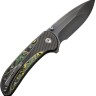 Cuchillo Cuchillo plegable WE Knife Zizzit Titanium, Grey Toxic Storm CF