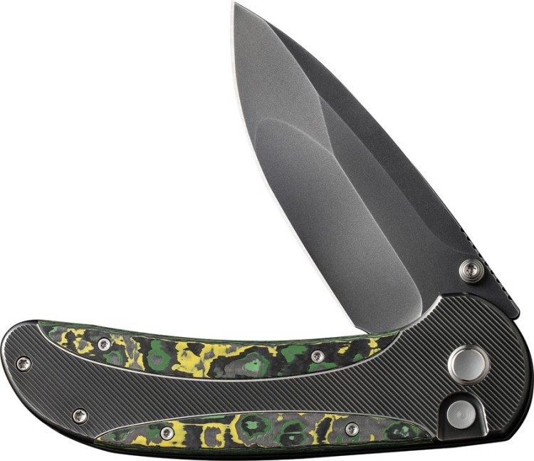 Taschenmesser WE Knife Zizzit Titanium, Grey Toxic Storm CF