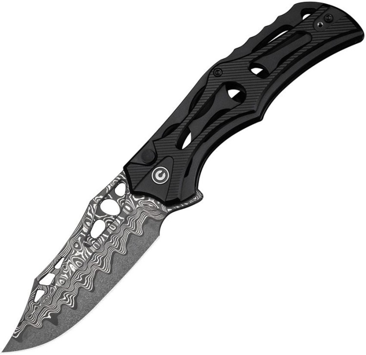 CIVIVI Biophase Damascus | Black Aluminum & G10