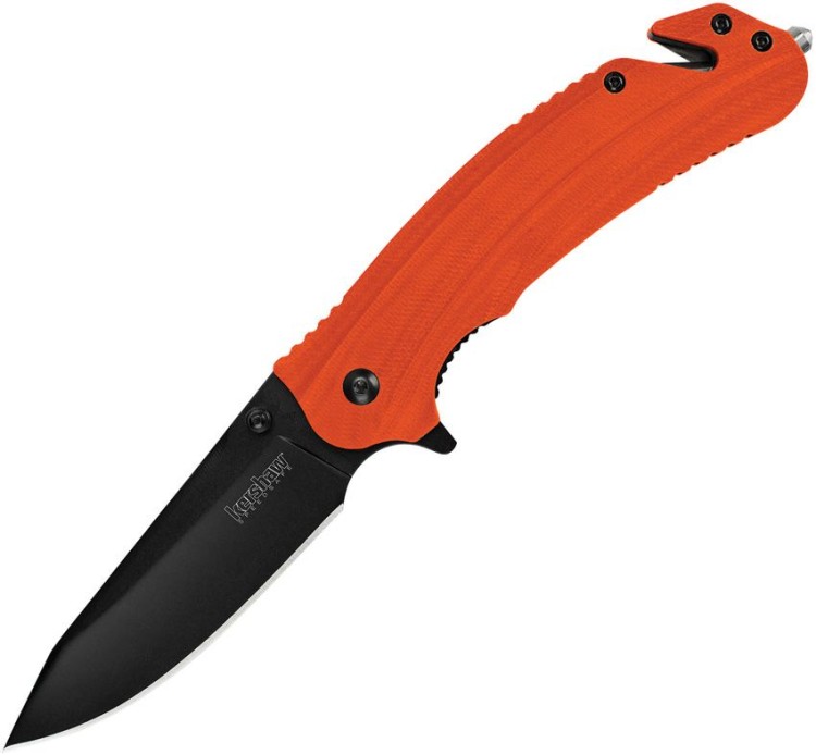 Cuchillo Cuchillo plegable | Navajas Kershaw Barricade | Serrated Orange GFN