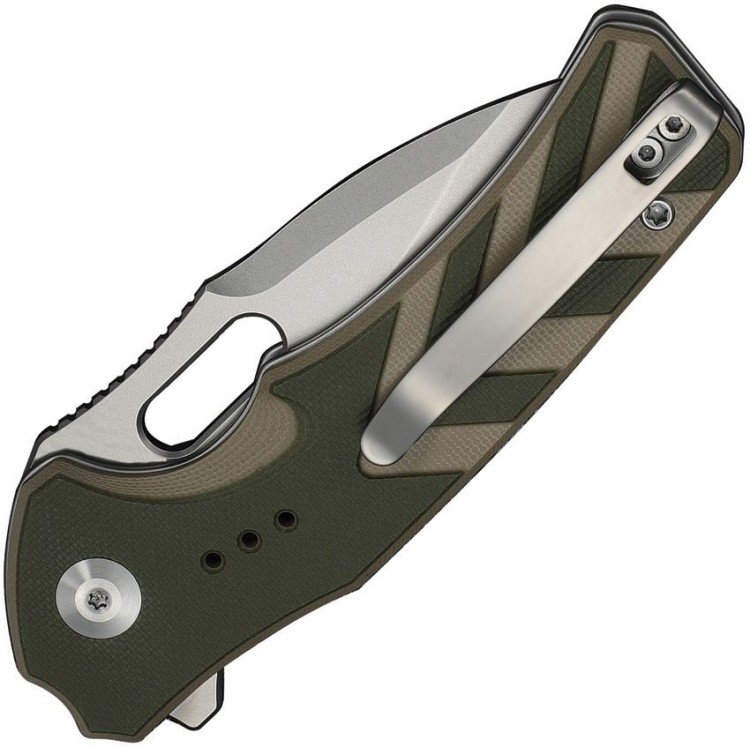 Cuchillo Cuchillo plegable | Navajas CIVIVI Vexron 14C28N Milled Green & Tan G10 Stonewash
