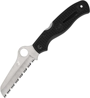 Cuchillo plegable | Navajas Spyderco Atlantic Salt Black | Serrated