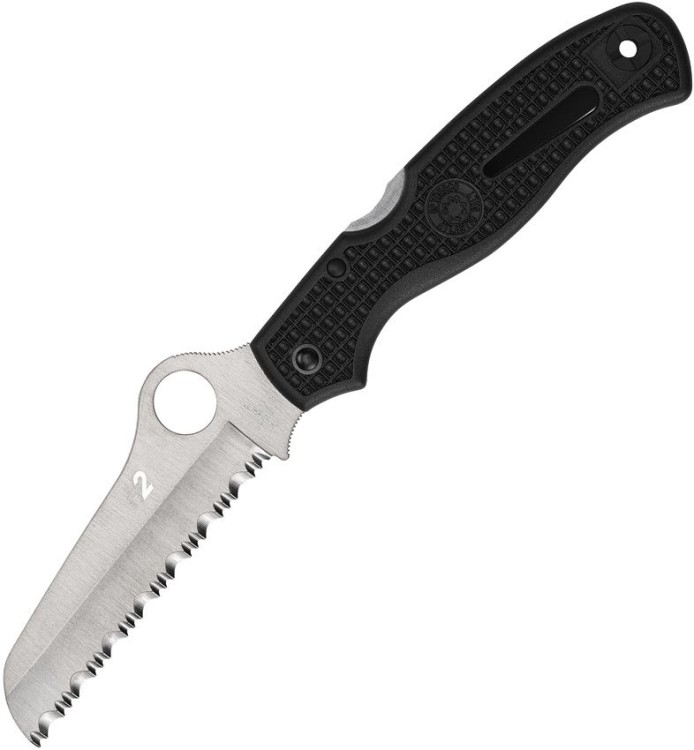 Cuchillo Cuchillo plegable | Navajas Spyderco Atlantic Salt Black | Serrated