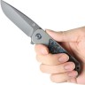 Kansept Knives Ptarmigan Framelock Arctic | CPM S35VN | Titanium / Storm carbon