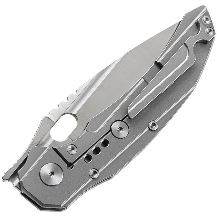 Taschenmesser Bestech Exploit S35VN Satin Drop Point Blade, Gray Titanium