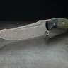 Begg Alligator Fixed Blade knife, Green