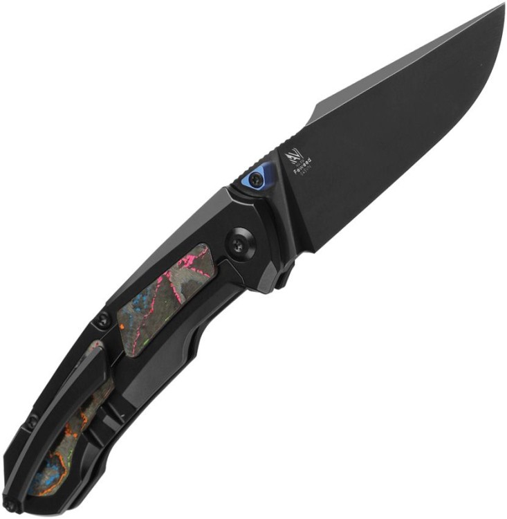 Cuchillo Cuchillo plegable | Navajas Kizer Cutlery Feweed | Titanium & 80s Camo Carbon | S45VN 