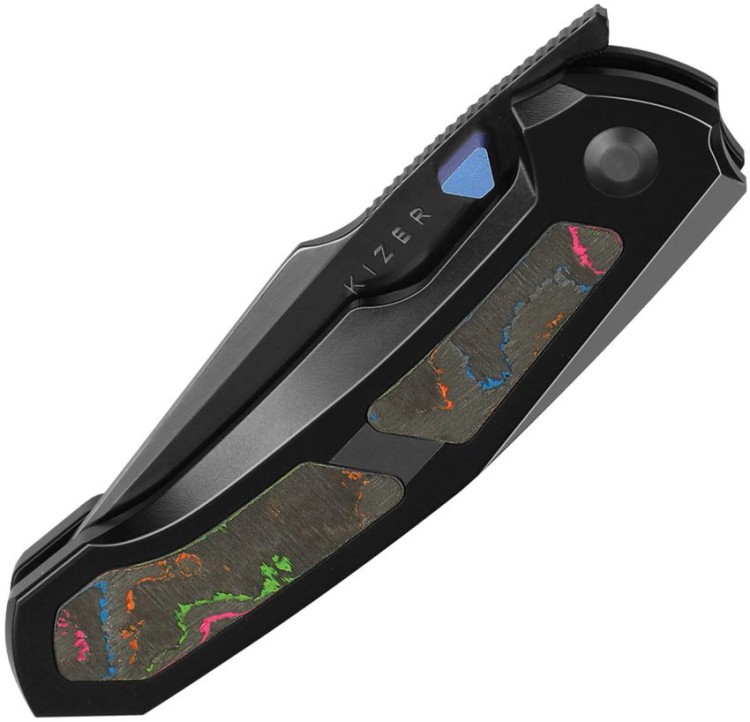 Cuchillo Cuchillo plegable | Navajas Kizer Cutlery Feweed | Titanium & 80s Camo Carbon | S45VN 