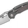 Складной нож Bestech Knives S35VN Satin Drop Point Blade Black Stonewashed Titanium