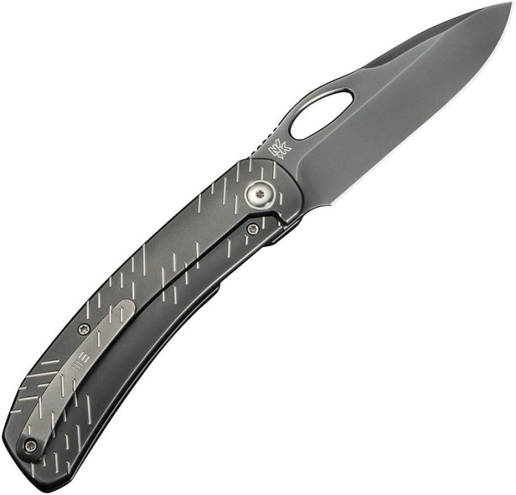 Taschenmesser WE Knife Inmate 20CV | Titanium Polished Gray Satin Raindrops Taschenmesser WE Knife Inmate 20CV | Titanium Polished Gray Satin Raindrops