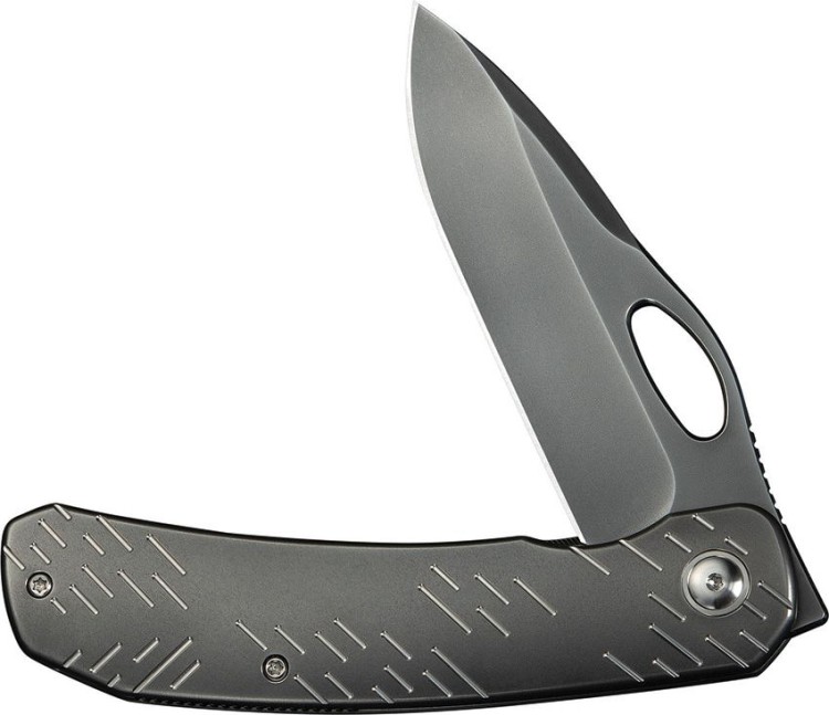 Taschenmesser WE Knife Inmate 20CV | Titanium Polished Gray Satin Raindrops Taschenmesser WE Knife Inmate 20CV | Titanium Polished Gray Satin Raindrops