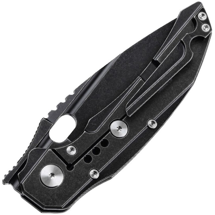 Cuchillo Cuchillo plegable Bestech Knives Exploit S35VN Black Stonewashed Drop Point Blade and Titanium Cuchillo Cuchillo plegable Bestech Knives Exploit S35VN Black Stonewashed Drop Point Blade and Titanium