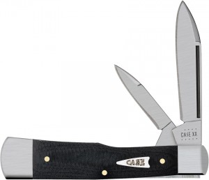 Case Cutlery Black Micarta Smooth Gunstock pocket knife 27735 