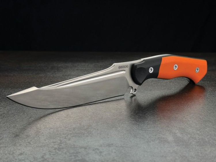Begg Alligator Fixed Blade knife,Orange