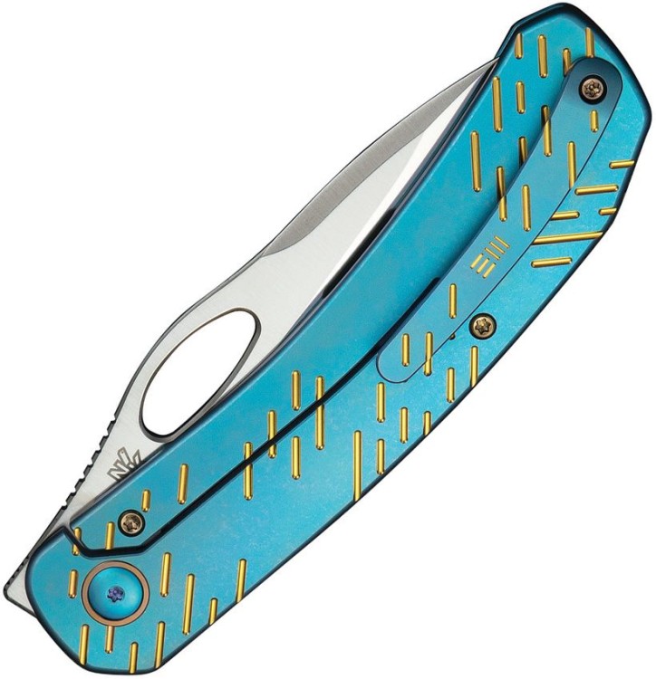 Taschenmesser WE Knife Inmate 20CV | Titanium Blue Golden Raindrops Taschenmesser WE Knife Inmate 20CV | Titanium Blue Golden Raindrops
