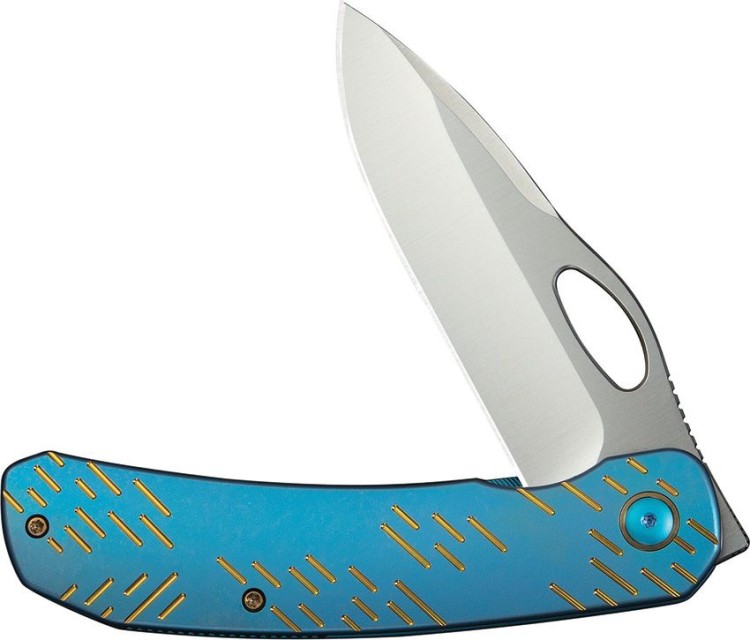 Taschenmesser WE Knife Inmate 20CV | Titanium Blue Golden Raindrops Taschenmesser WE Knife Inmate 20CV | Titanium Blue Golden Raindrops