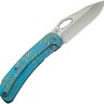 Складной нож WE Knife Inmate 20CV | Titanium Blue Golden Raindrops