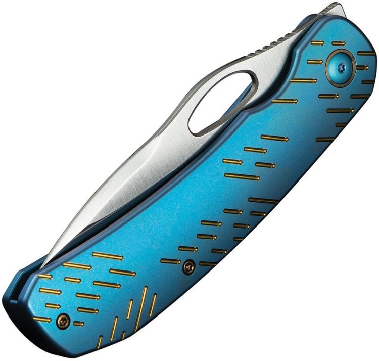 Taschenmesser WE Knife Inmate 20CV | Titanium Blue Golden Raindrops Taschenmesser WE Knife Inmate 20CV | Titanium Blue Golden Raindrops