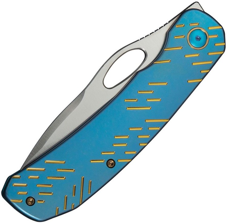 Taschenmesser WE Knife Inmate 20CV | Titanium Blue Golden Raindrops Taschenmesser WE Knife Inmate 20CV | Titanium Blue Golden Raindrops