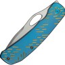 Складной нож WE Knife Inmate 20CV | Titanium Blue Golden Raindrops