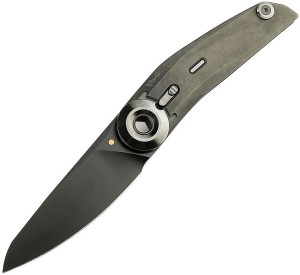 Taschenmesser Reate Knives VK Tron Detent Action Black DLC | M390 | Titanium