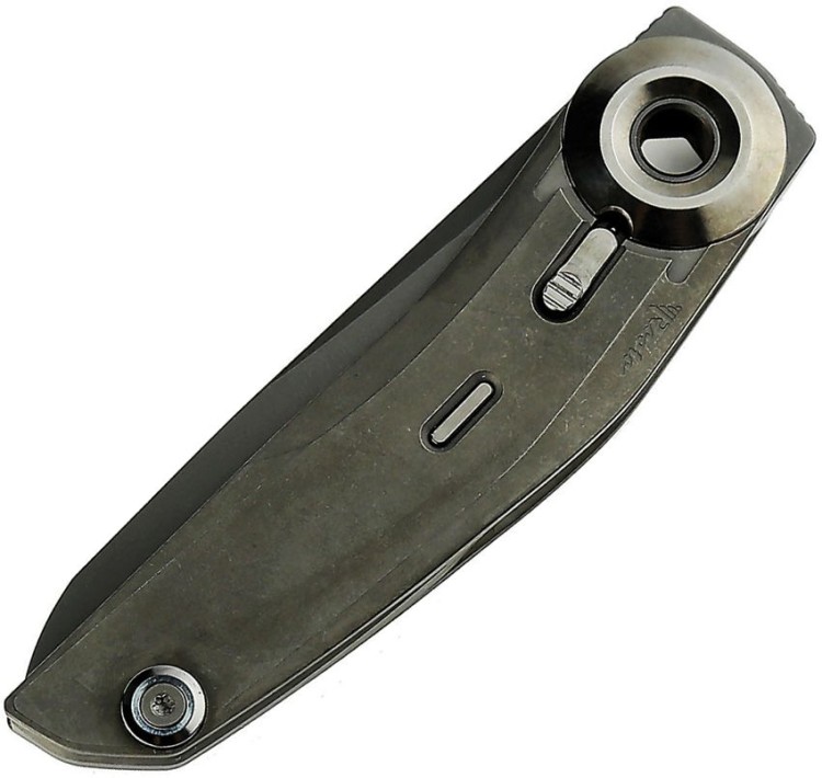 Складной нож Reate Knives VK Tron Detent Action Black DLC | M390 | Titanium