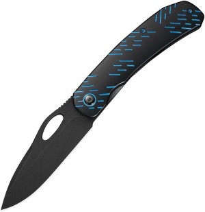 Складной нож WE Knife Inmate 20CV | Titanium Black & Blue Raindrops