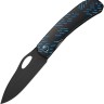 Складной нож WE Knife Inmate 20CV | Titanium Black & Blue Raindrops