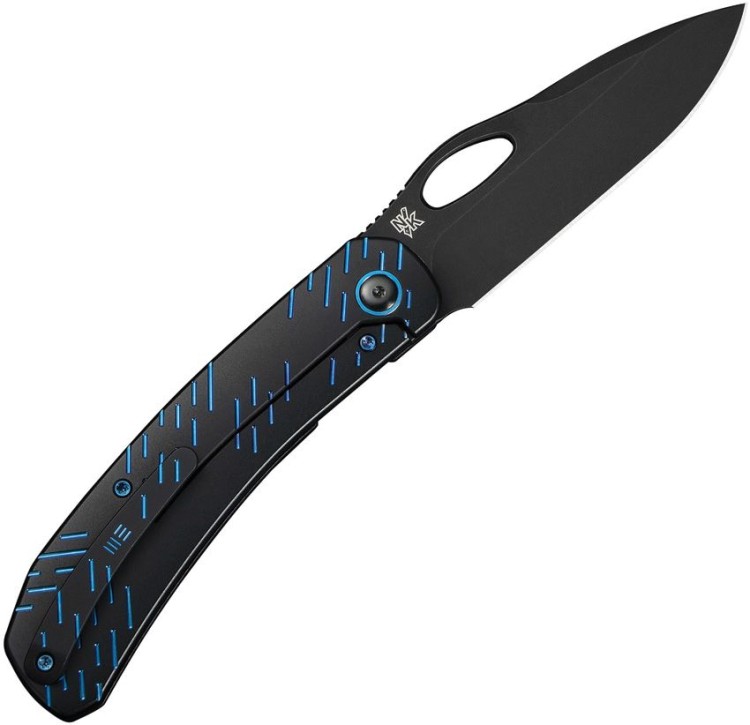 Taschenmesser WE Knife Inmate 20CV | Titanium Black & Blue Raindrops Taschenmesser WE Knife Inmate 20CV | Titanium Black & Blue Raindrops
