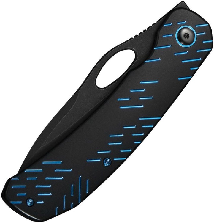 Taschenmesser WE Knife Inmate 20CV | Titanium Black & Blue Raindrops Taschenmesser WE Knife Inmate 20CV | Titanium Black & Blue Raindrops