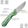 Taschenmesser REMETTE Rhino | Titanium Green | M390 Taschenmesser REMETTE Rhino | Titanium Green | M390