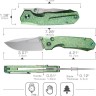 Taschenmesser REMETTE Rhino | Titanium Green | M390 Taschenmesser REMETTE Rhino | Titanium Green | M390