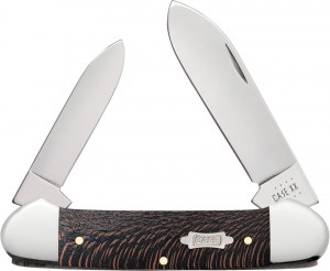 Case Cutlery Black Sycamore Wood Smooth Canoe pocket knife 25574