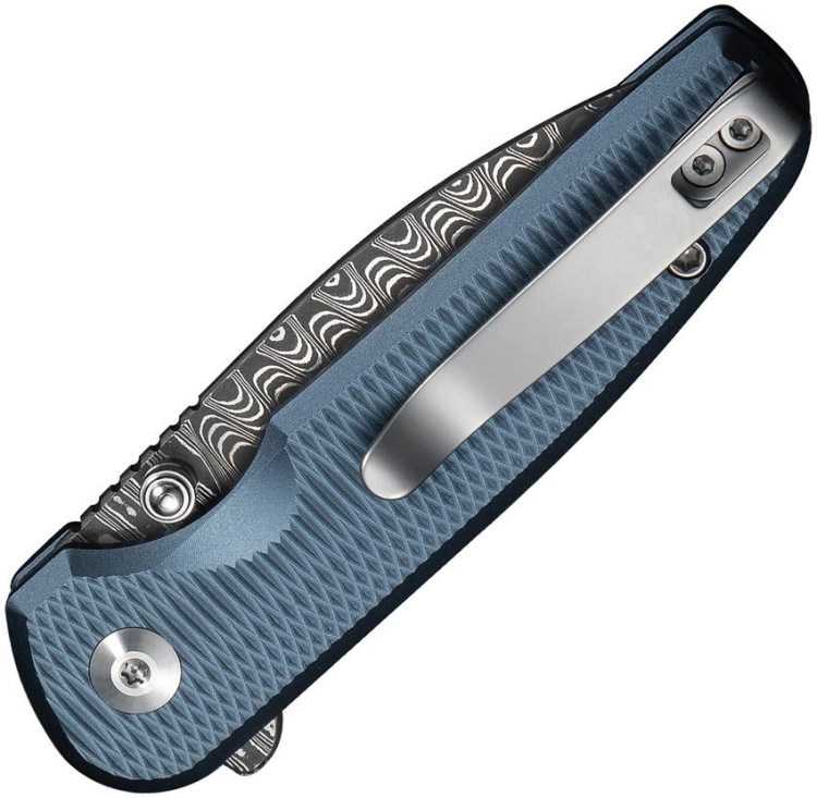 Cuchillo Cuchillo plegable | Navajas CIVIVI Mini Shakan Blue | Damascus Cuchillo Cuchillo plegable | Navajas CIVIVI Mini Shakan Blue | Damascus