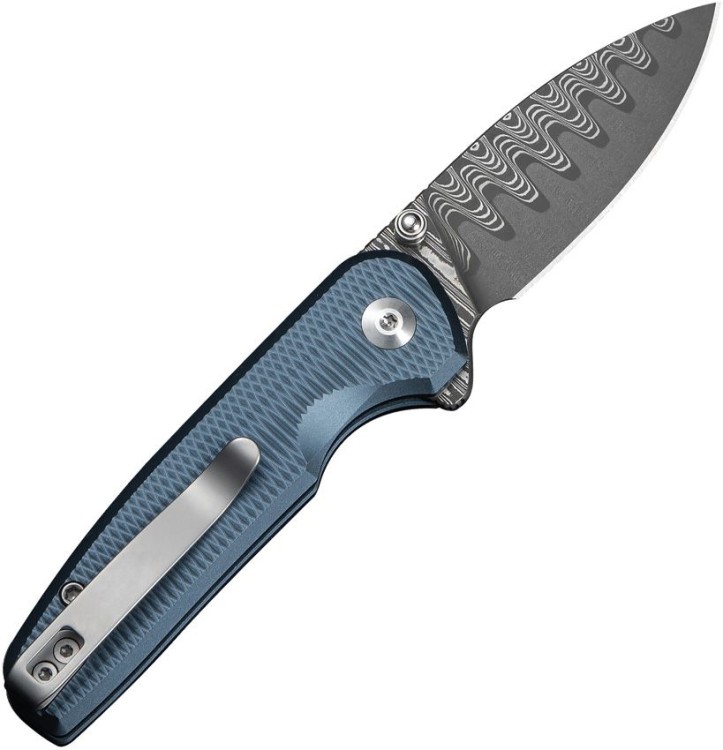 Cuchillo Cuchillo plegable | Navajas CIVIVI Mini Shakan Blue | Damascus Cuchillo Cuchillo plegable | Navajas CIVIVI Mini Shakan Blue | Damascus