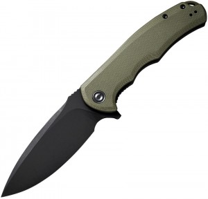 CIVIVI Praxis folding knife Green G10 Black Stonewashed C803F