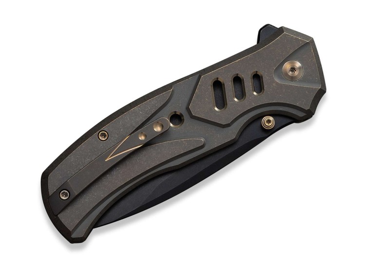 Складной нож WE Knife Zentron M390 | Bronze Titanium Black Stonewash
