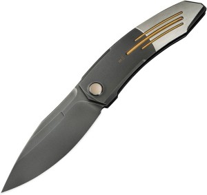 Складной нож WE Knife Sine Wave M390 | Titanium Gray & Golden