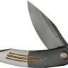 Cuchillo Cuchillo plegable | Navajas WE Knife Sine Wave M390 | Titanium Gray & Golden