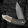 Cuchillo Cuchillo plegable | Navajas WE Knife Sine Wave M390 | Titanium Gray & Golden