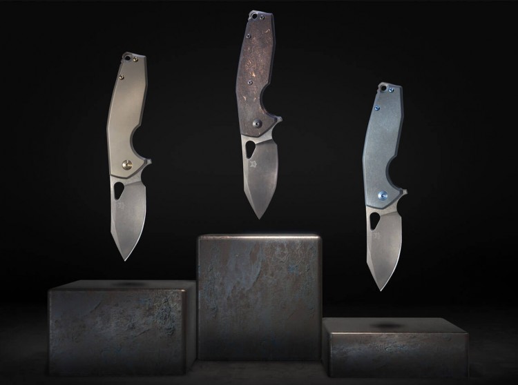 Складной нож Fox Yaru, anodized blue FX-527TI 