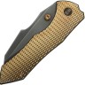 Taschenmesser We Knife High-Fin XL | Framelock Gold 